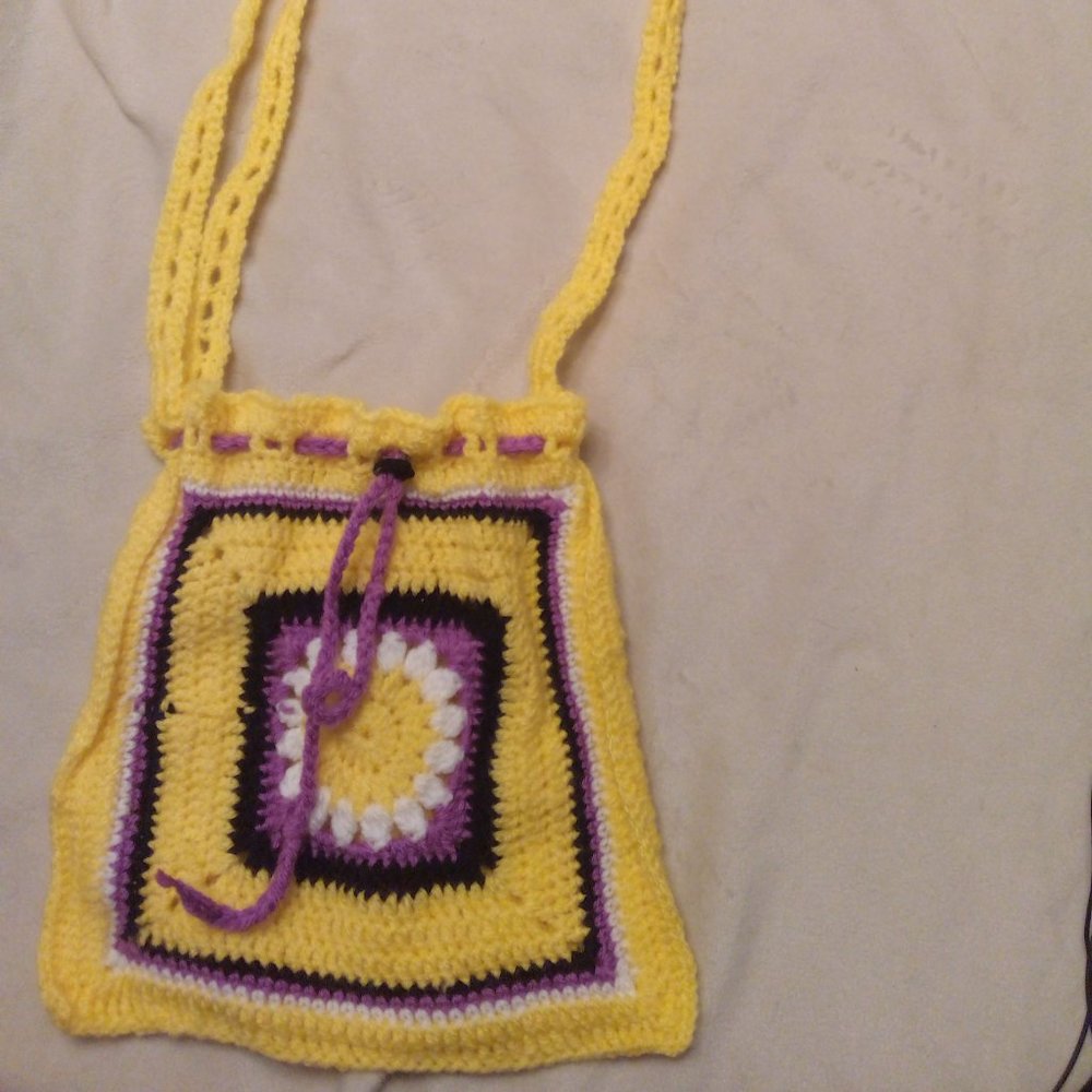 Yellow Crochet Bag